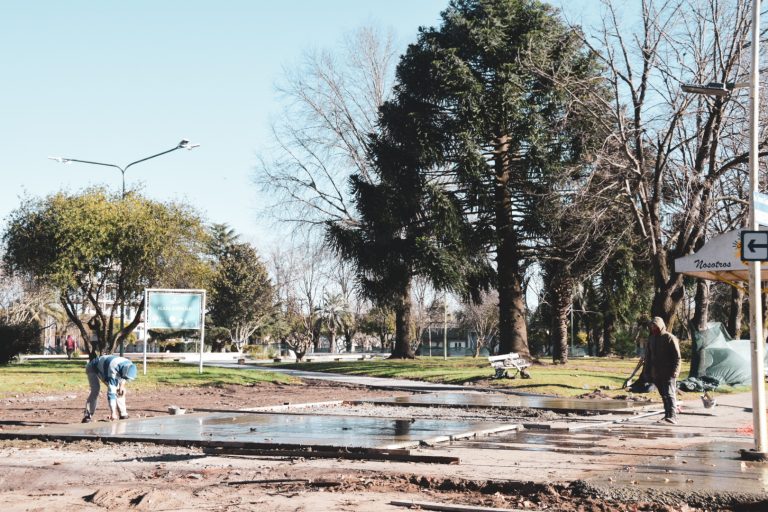 Siguen los trabajos de remodelación de Plaza España