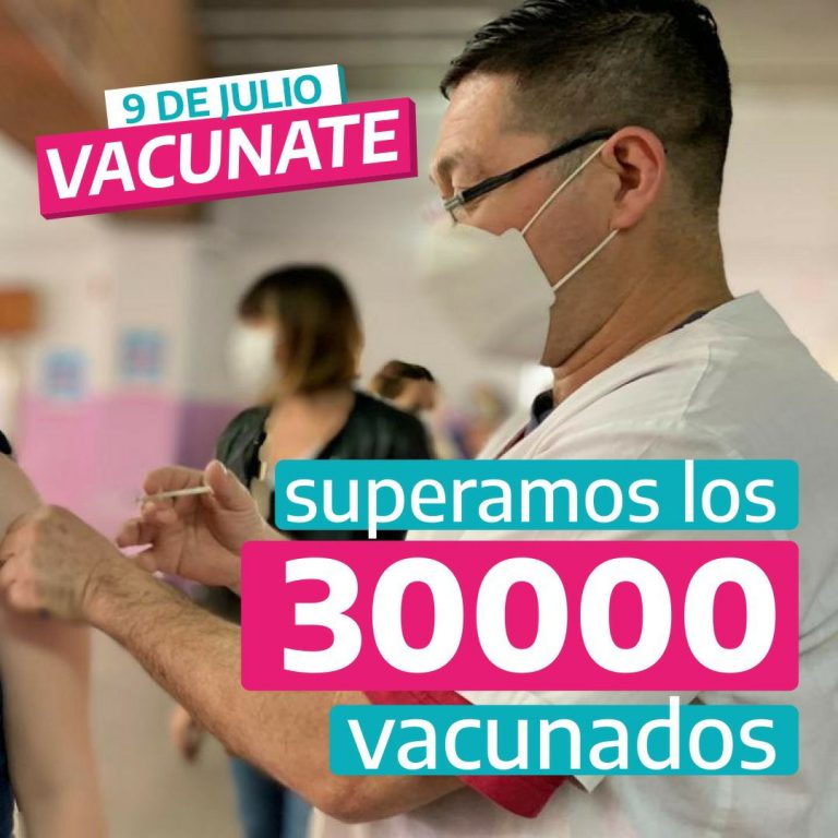 Nueve de Julio arribó a los 30.000 vacunados con la primera dosis