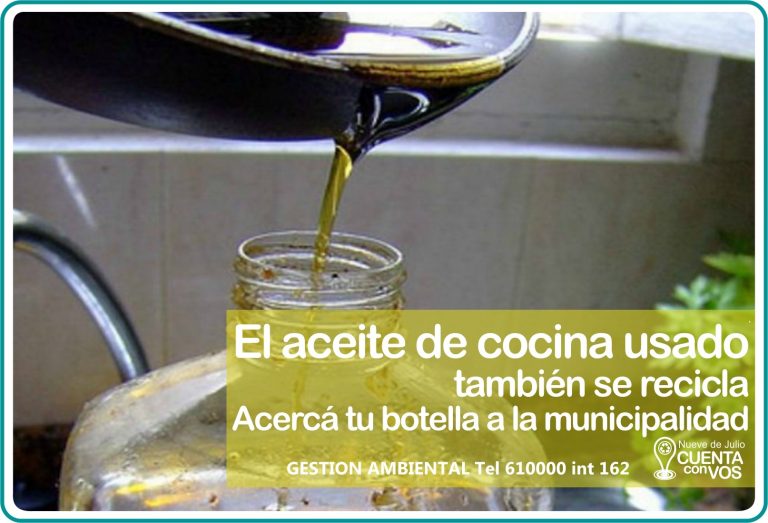 El aceite usado es reciclado