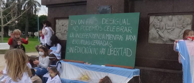 Padres organizados de Nueve de Julio se expresarán en plaza Belgrano por la presencialidad