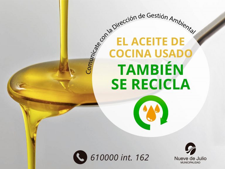 El aceite vegetal usado se recicla y evita otras contaminaciones