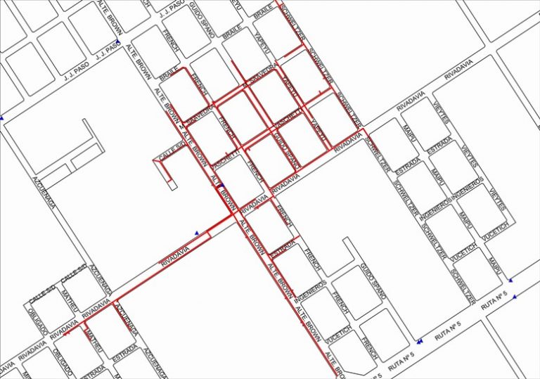 Corte de energía eléctrica en zona urbana