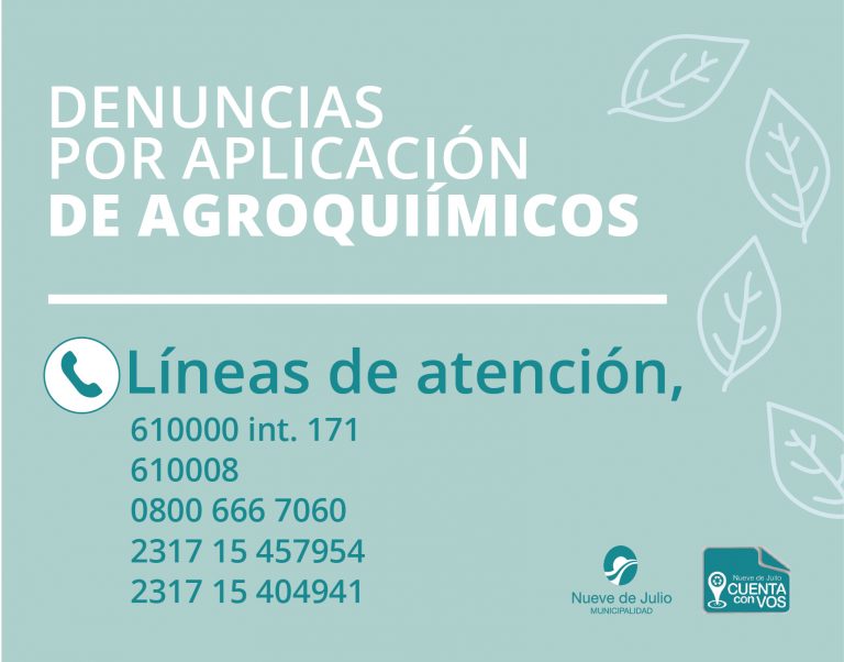 Las denuncias por el uso de agroquímicos se reciben en el Centro de Monitoreo