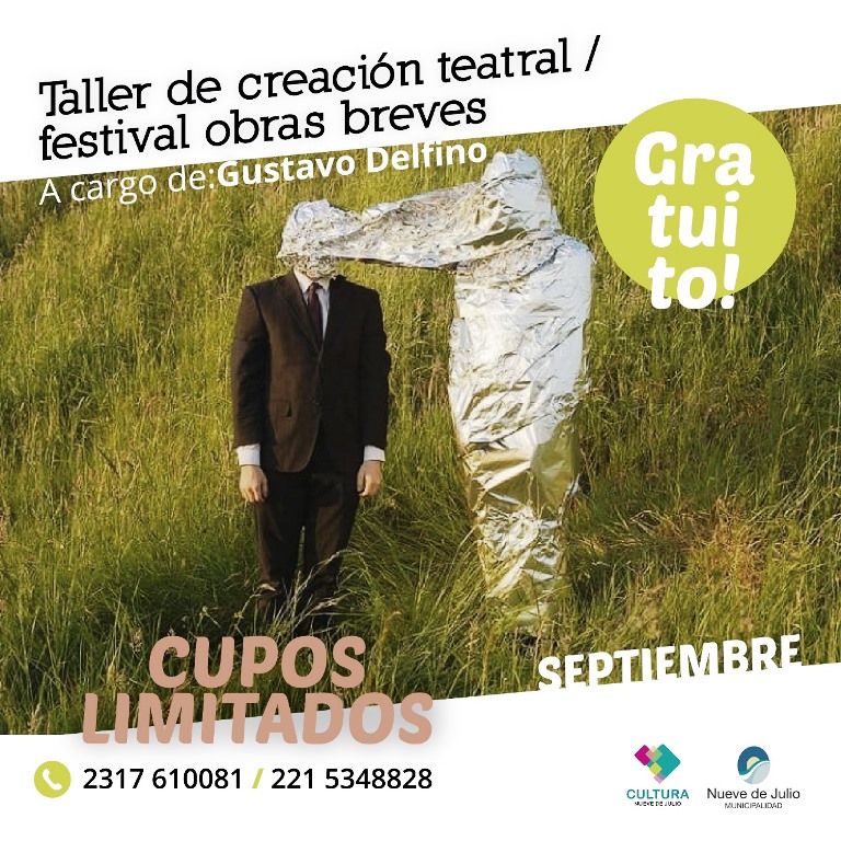 Está abierta la inscripción para el Taller de Creación Teatral