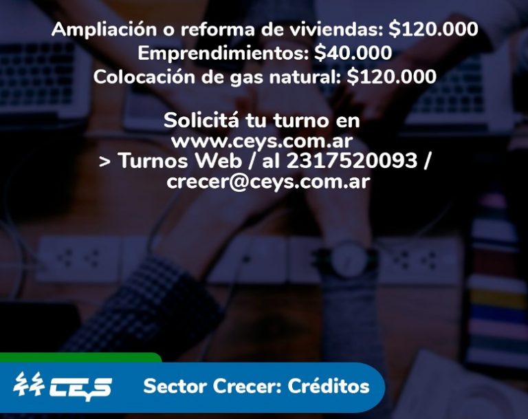 La CEyS ‘Mariano Moreno’ informa sobre créditos para conexión de gas natural, refacción de viviendas y emprendimientos