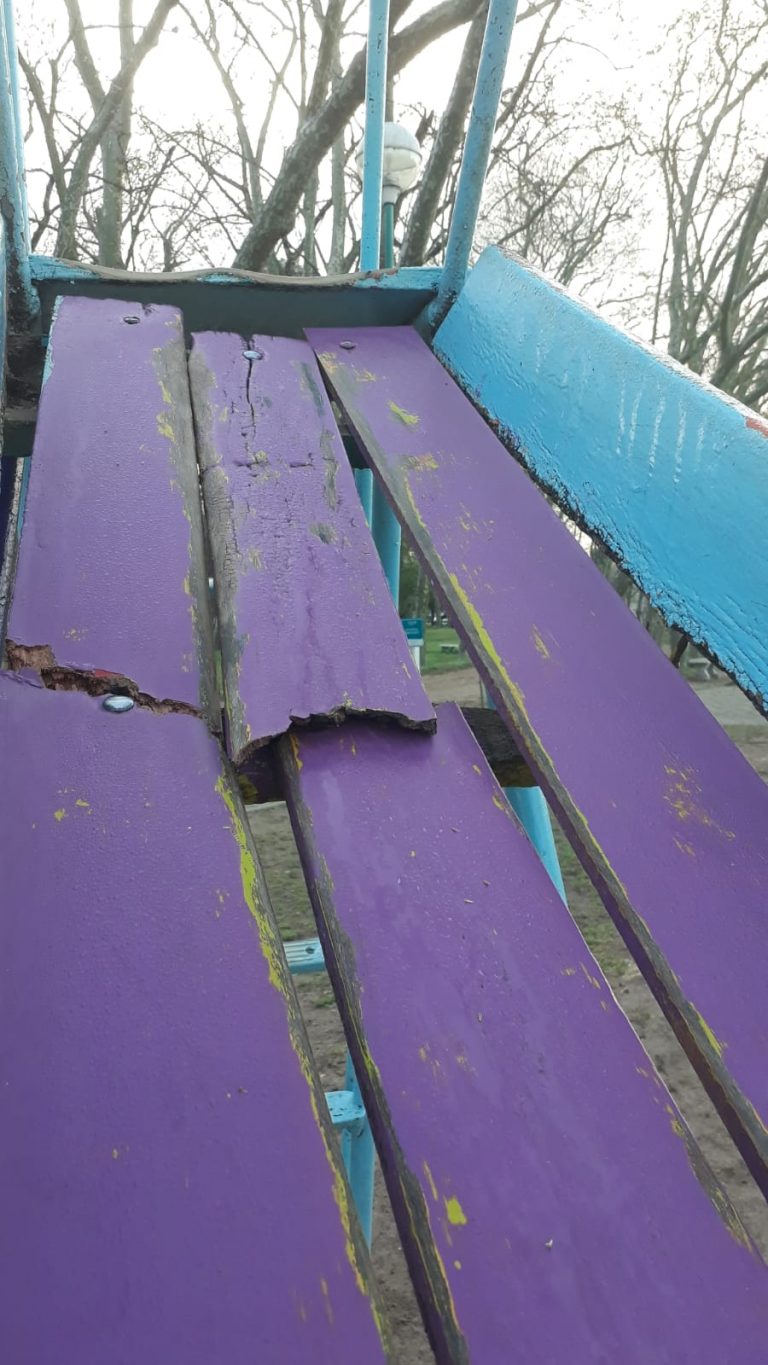 Triste amanecer en el Parque San Martín de Nueve de Julio