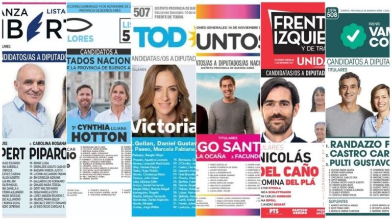 Candidatos a una banca en el Congreso en nombre de los bonaerenses