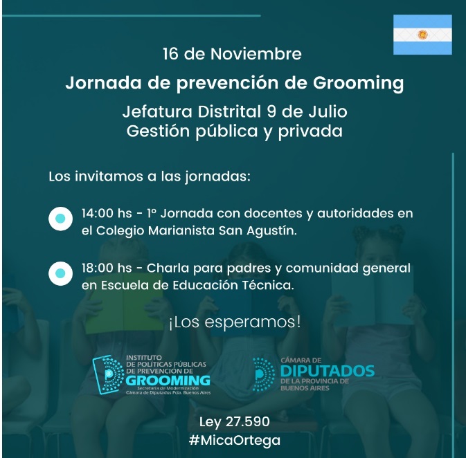 Se convoca a padres y la comunidad a una charla sobre prevención de Grooming