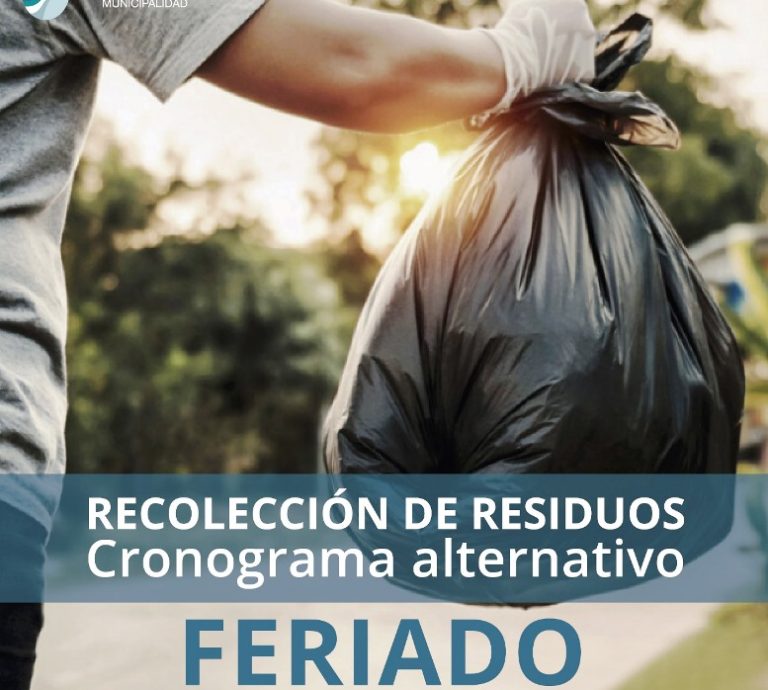 Cronograma de recolección de residuos ante el feriado