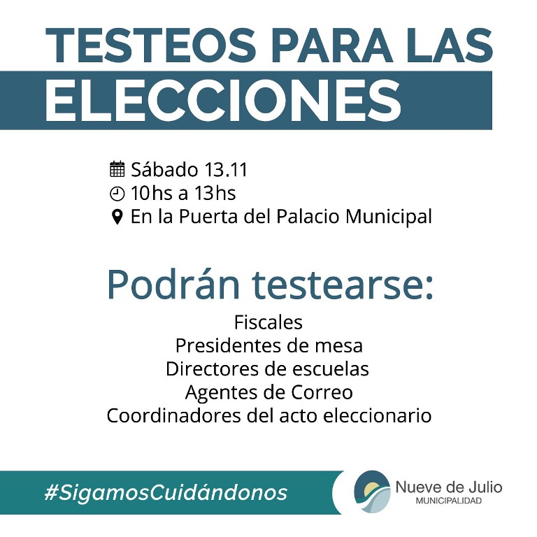 Se testea a vecinos afectados al comicio