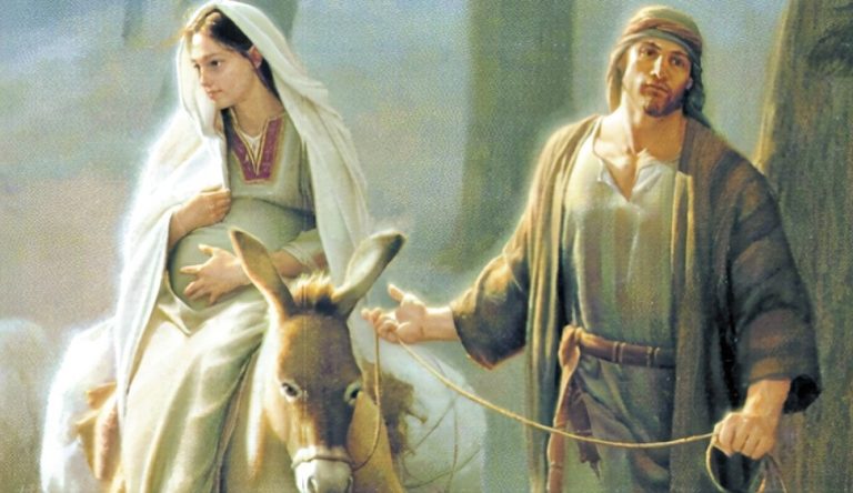 Movilización por la virgen María y San José por calles de Nueve de Julio