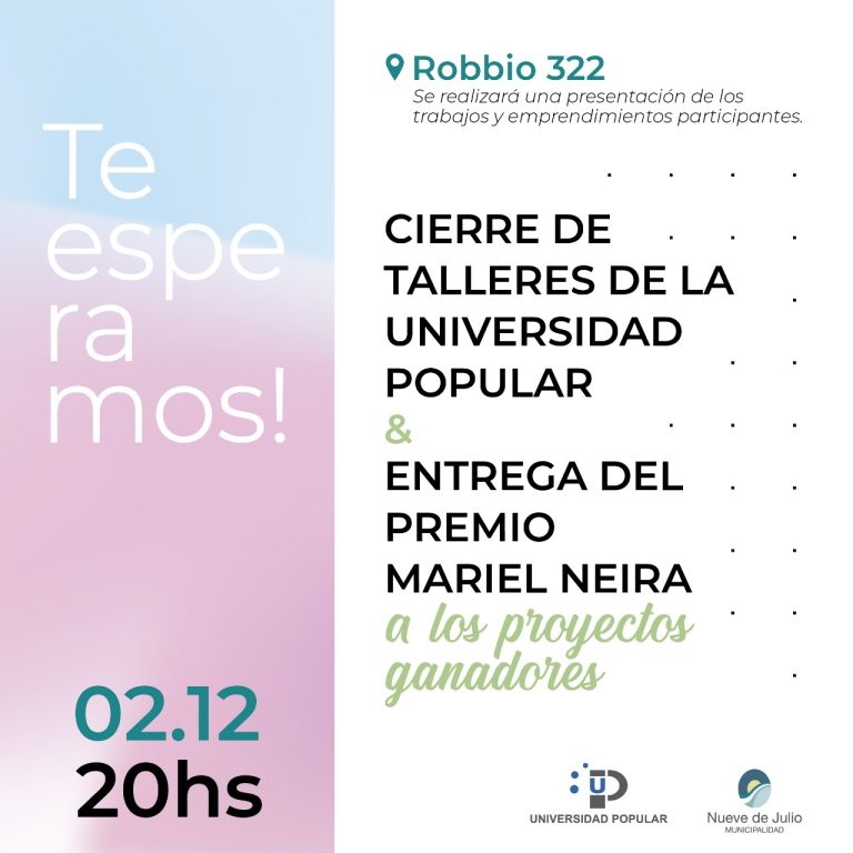 En la Universidad Popular se entregarán los premios ‘Mariel Neira’