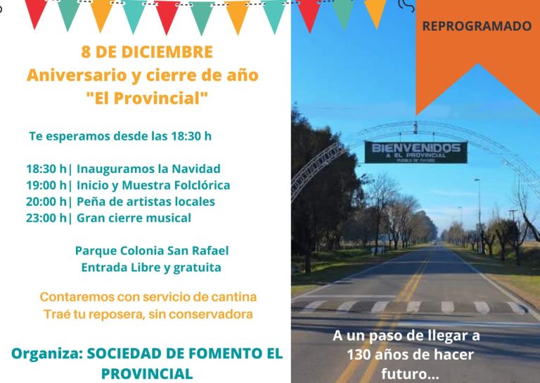 La Sociedad de Fomento de El Provincial celebra sus 129 aniversario el miércoles 8