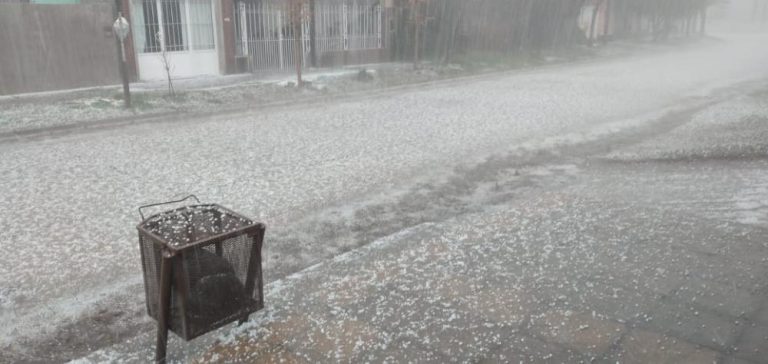 Vientos fuertes y caída de granizo azotan a Dudignac y Morea