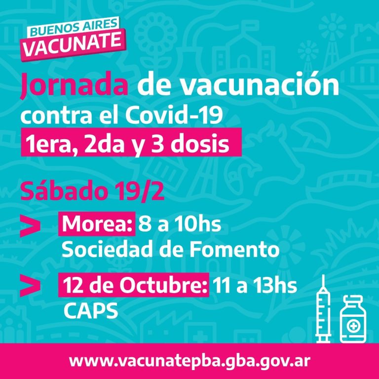 La Posta de ‘Vacunate’ va a Morea y 12 de Octubre