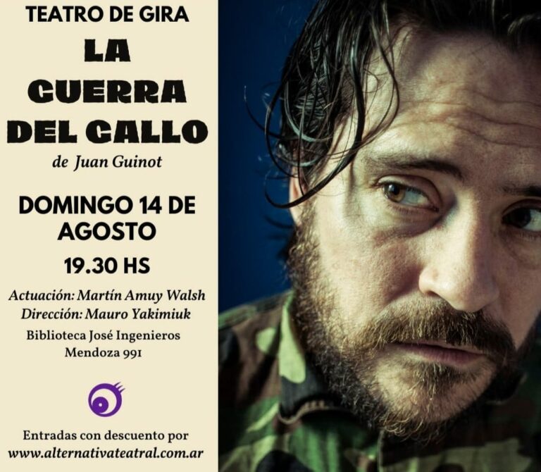 Teatro de Gira: ‘La Guerra del Gallo’ llega a La Biblioteca José Ingenieros