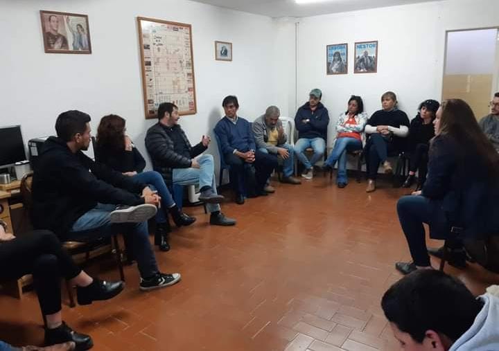 Nancy Grizutti recibió la visita de militantes, referentes de la IV Sección y funcionarios nacionales