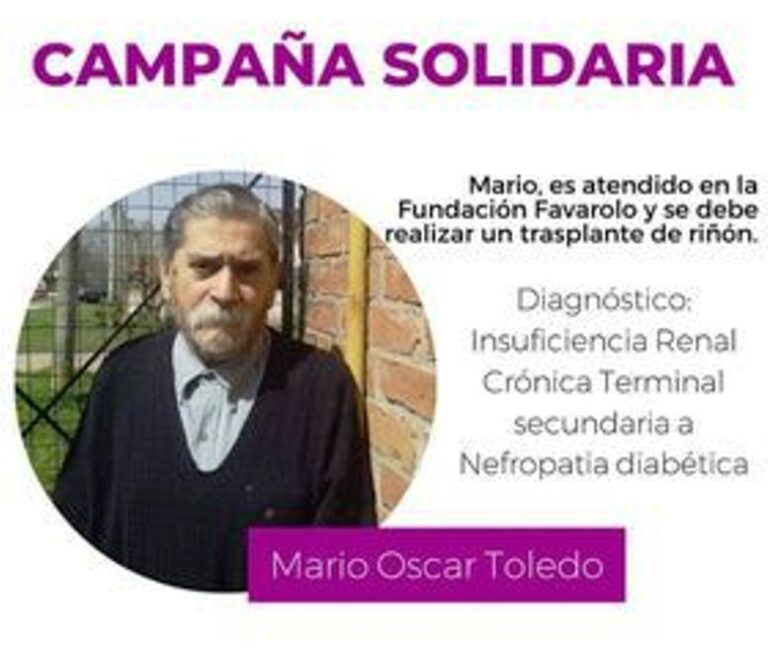 Se pide ayuda solidaria para un hombre que está en lista de espera para ser trasplantado