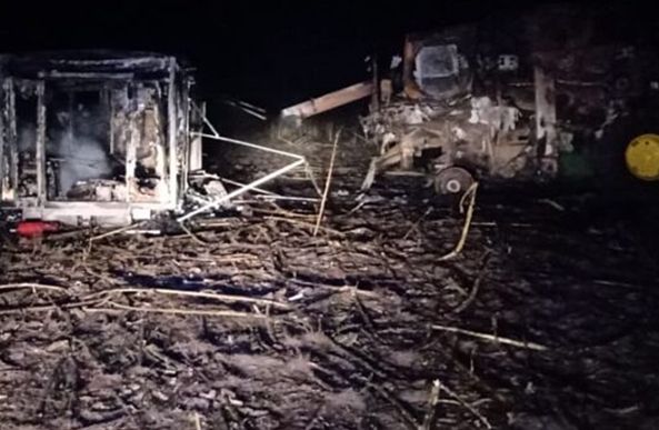 Carlos Casares: Dos trabajadores rurales murieron en el incendio de una cosechadora