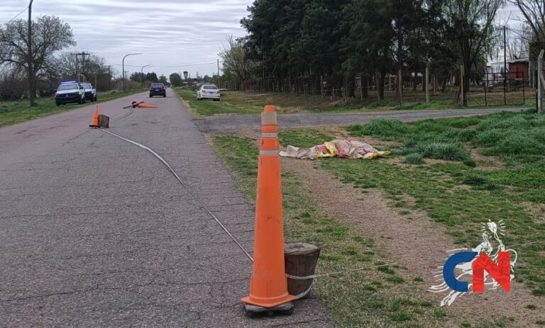 Nuevejuliense muere en el acceso de ingreso a la localidad de French