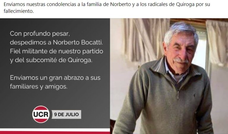 Quiroguenses despiden a un vecino querido y saludan a su familia