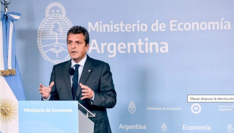 El Ministro Sergio Massa dispuso la devolución del IVA de la canasta básica