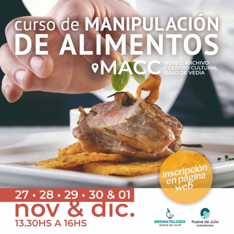 Se realizará un nuevo curso de ‘manipulación de Alimentos’