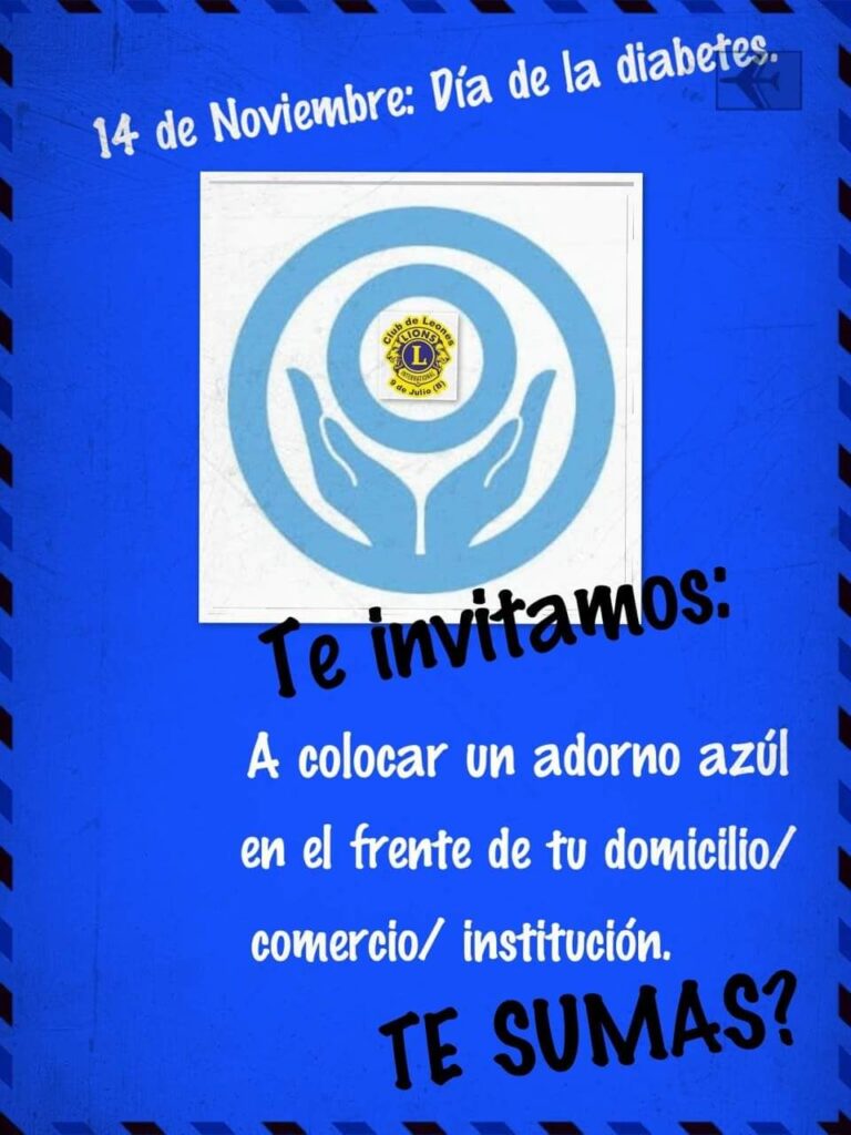 El Club de Leones convoca a poner un adorno ‘Azul’ en la campaña contra la Diabetes