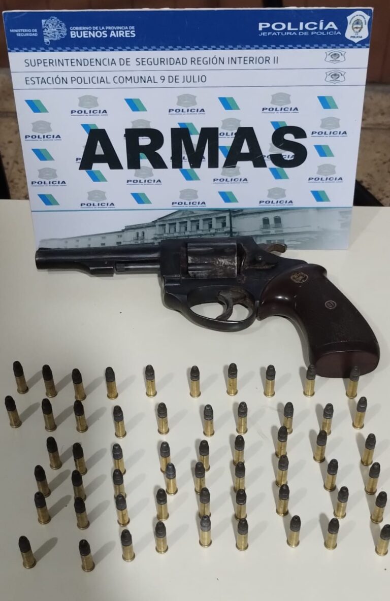 En allanamientos policiales se secuestró un revolver calibre 22 largo