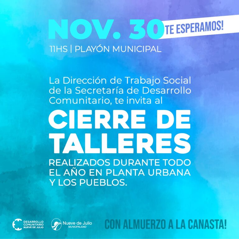 La lluvia postergó para mañana un cierre de Talleres de Desarrollo Comunuitario
