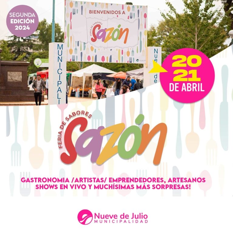 Nueve de Julio y la zona se preparan para vivir Sazón en plaza Belgrano