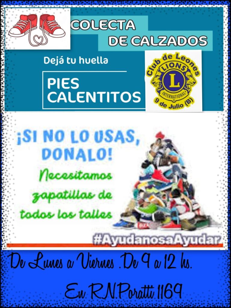 El Club de Leones de Nueve de Julio lanza la campaña ‘Pies Calentitos’
