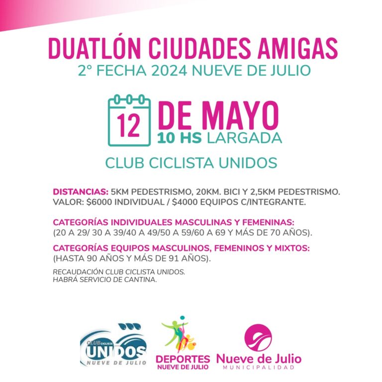 Llega el campeonato duatlón “Ciudades Amigas”