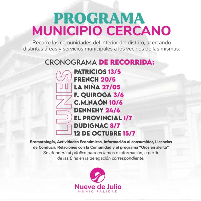 Programa ‘Municipio Cercano’: acerca servicios municipales a tu puerta