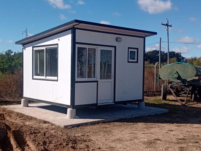 Nueva Playa de Camiones de Nueve de Julio: continúan obras y se ha instalado una garita con sanitarios