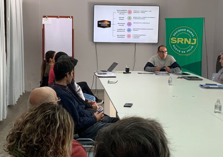 Municipalidad de Nueve de Julio y Sociedad Rural coordinan acciones para mejorar los caminos rurales