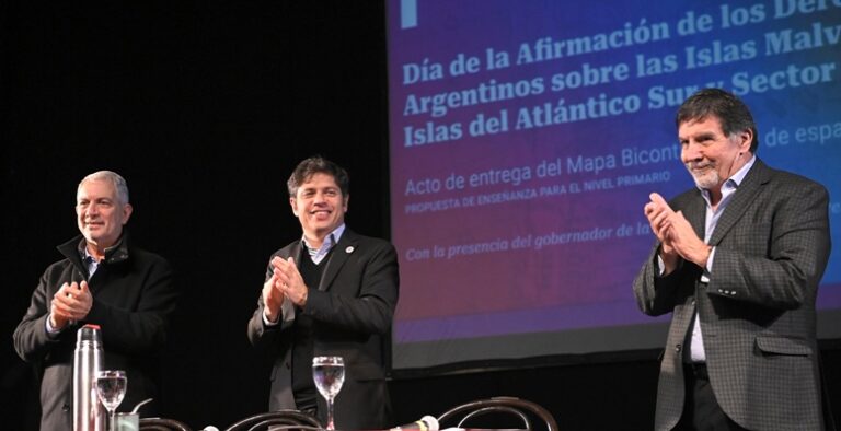 Kicillof encabezó el cierre de una jornada por la reafirmación de la soberanía sobre las Islas Malvinas