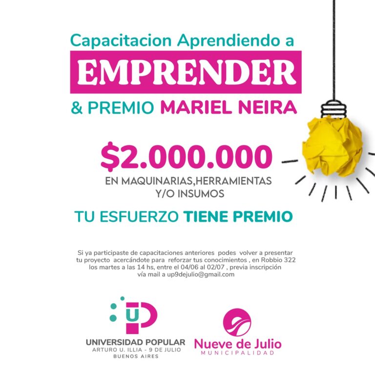 Premio Mariel Neira 2024: Capacitación “Aprendiendo a Emprender”