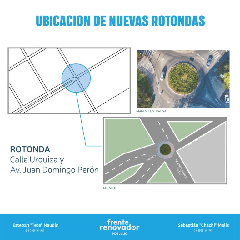 Para Seguridad Vial se piden 5 nuevas rotondas en la Ciudad de Nueve de Julio