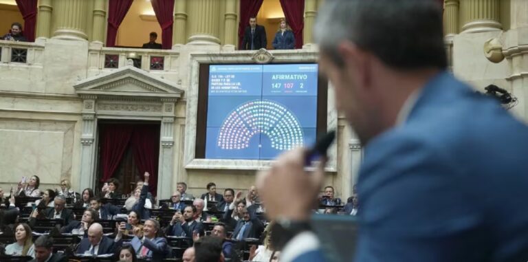 La cámara de diputados aprobó esta madrugada la Ley Bases y el paquete fiscal