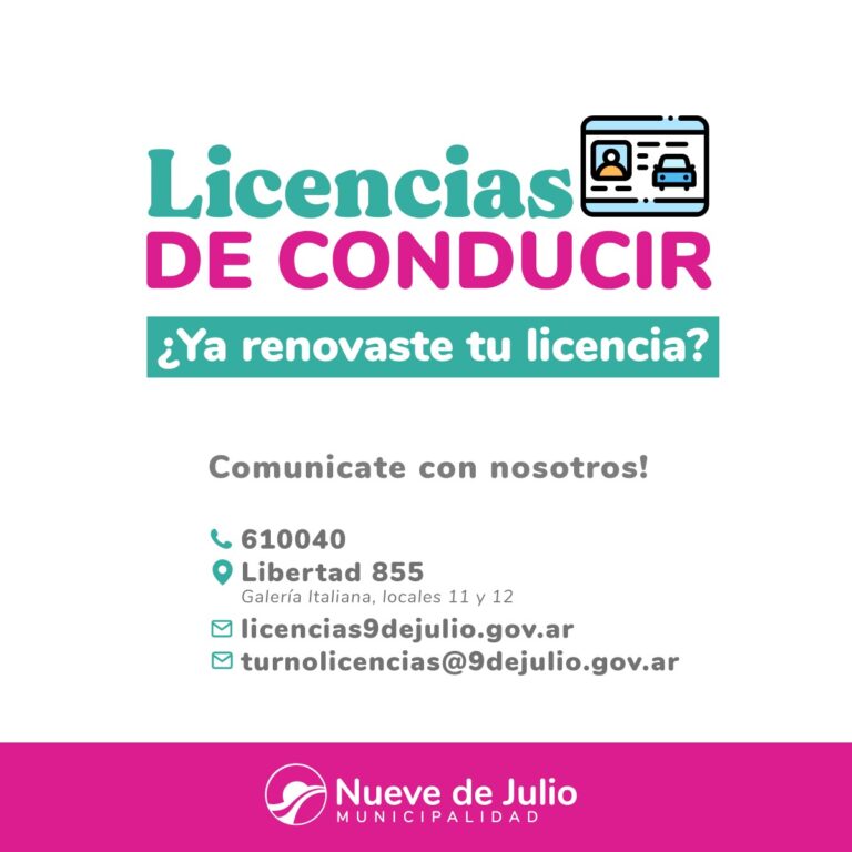 Actualización de datos en la Licencia de Conducir