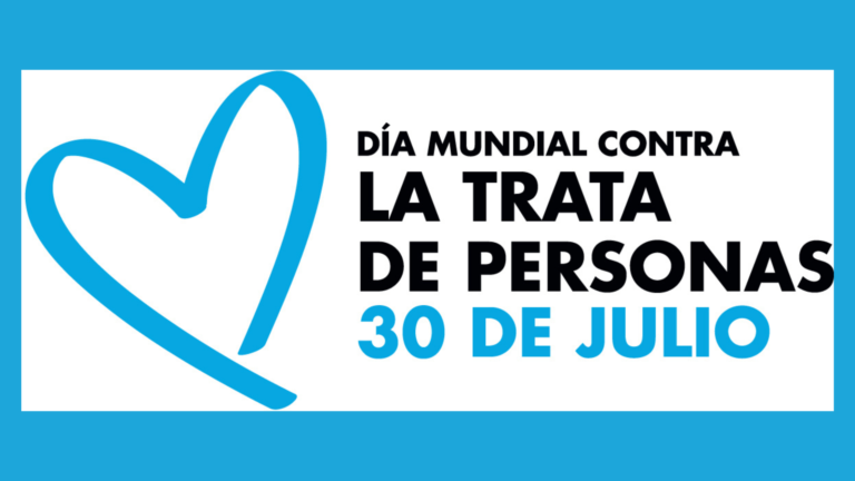 Un corazón Azul simboliza el rechazo a la Trata de Personas