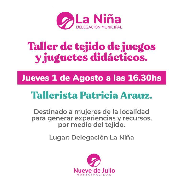 Taller de tejido de juegos y juguetes didácticos en La Niña