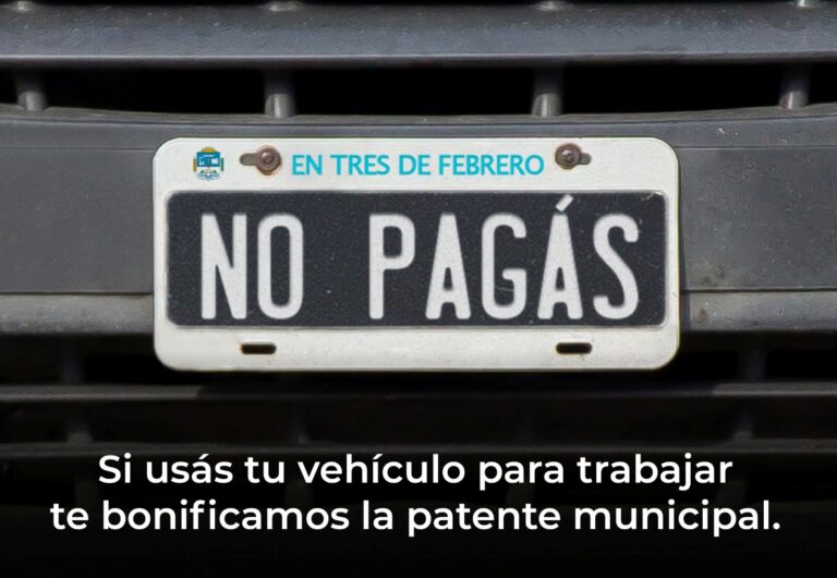 En el distrito de Tres de Febrero los autos que se usan para trabajar están exentos de pagar patente