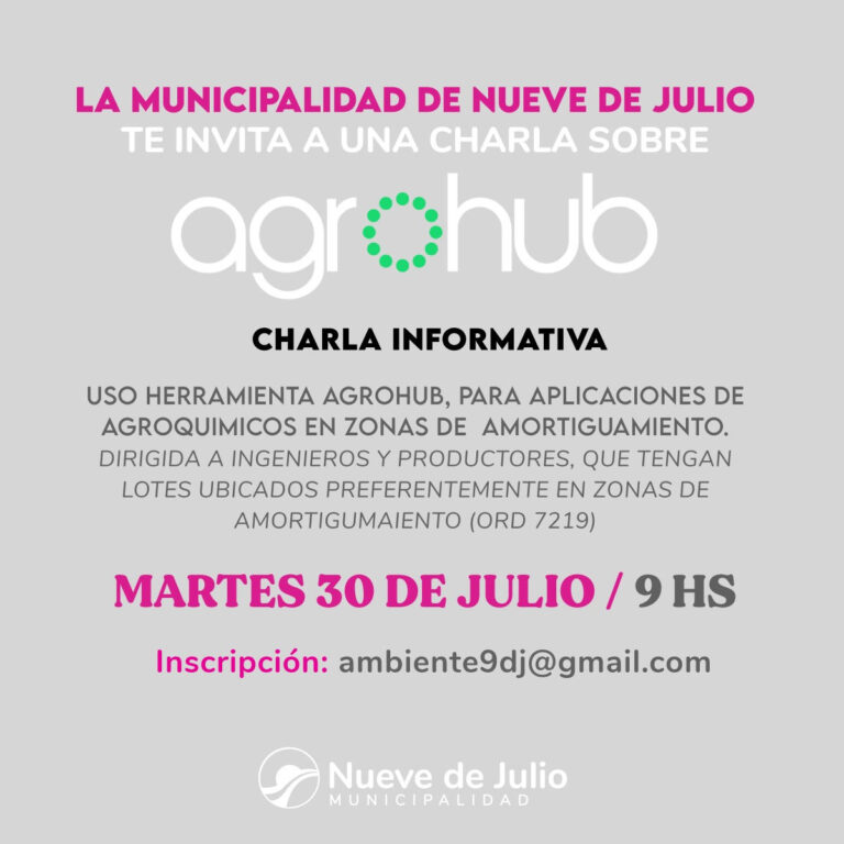 Se convoca a un encuentro informativo sobre la utilización de AGROHUB