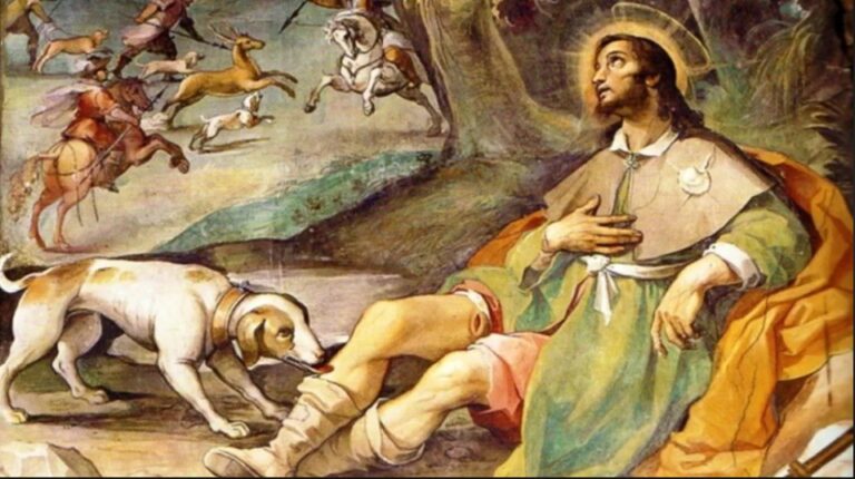 San Roque: venerado por su dedicación a los enfermos