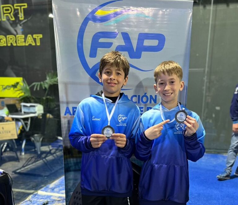 Un nuevejuliense y un roqueperense son Campeones Nacionales Sub 12 en Pádel