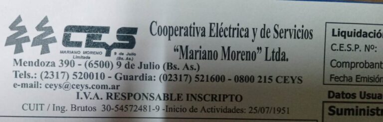 La CEyS ‘Mariano Moreno’ adelantó que habrá un nuevo diseño de factura por los servicios que brinda