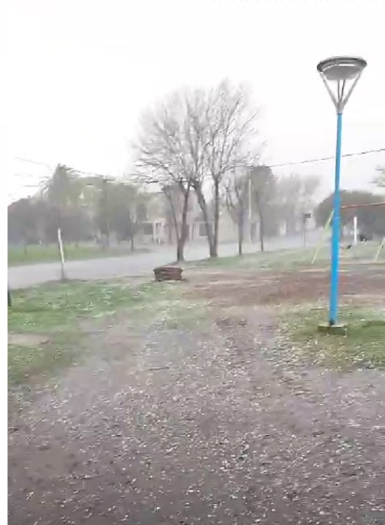 Granizó en Facundo Quiroga