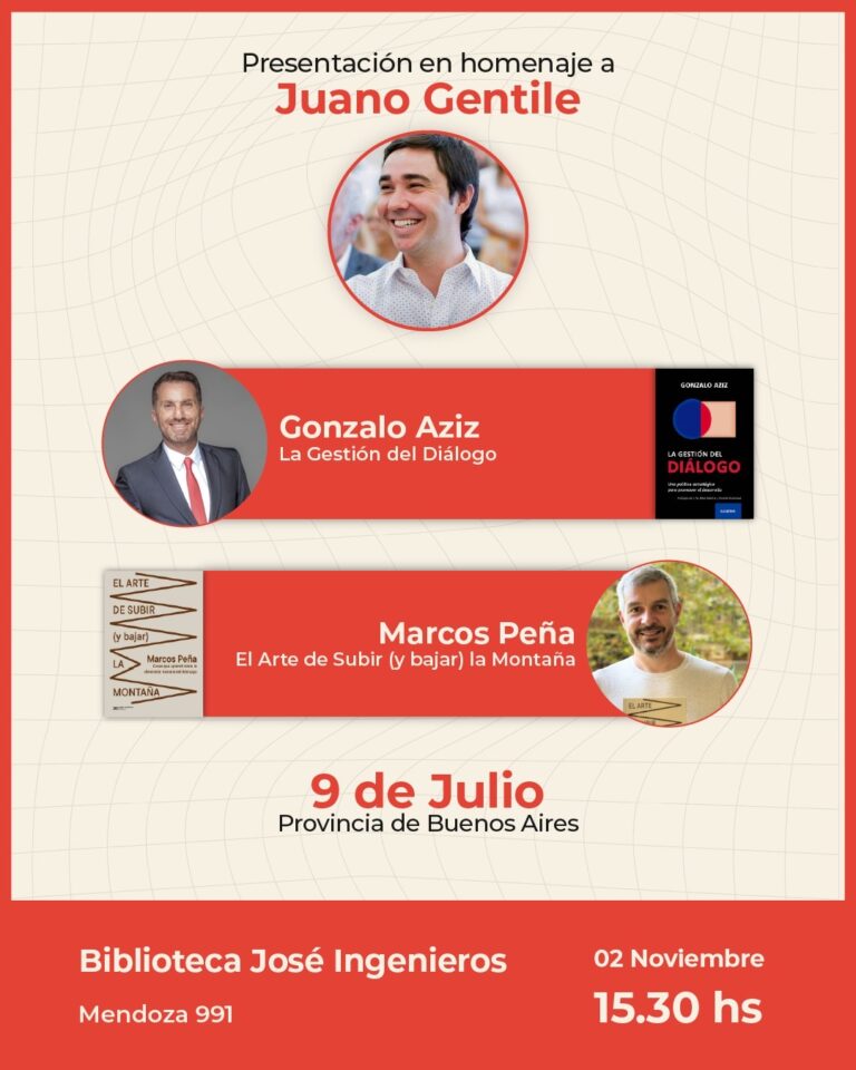 Marcos Peña y Gonzalo Aziz presentan sus libros en Nueve de Julio